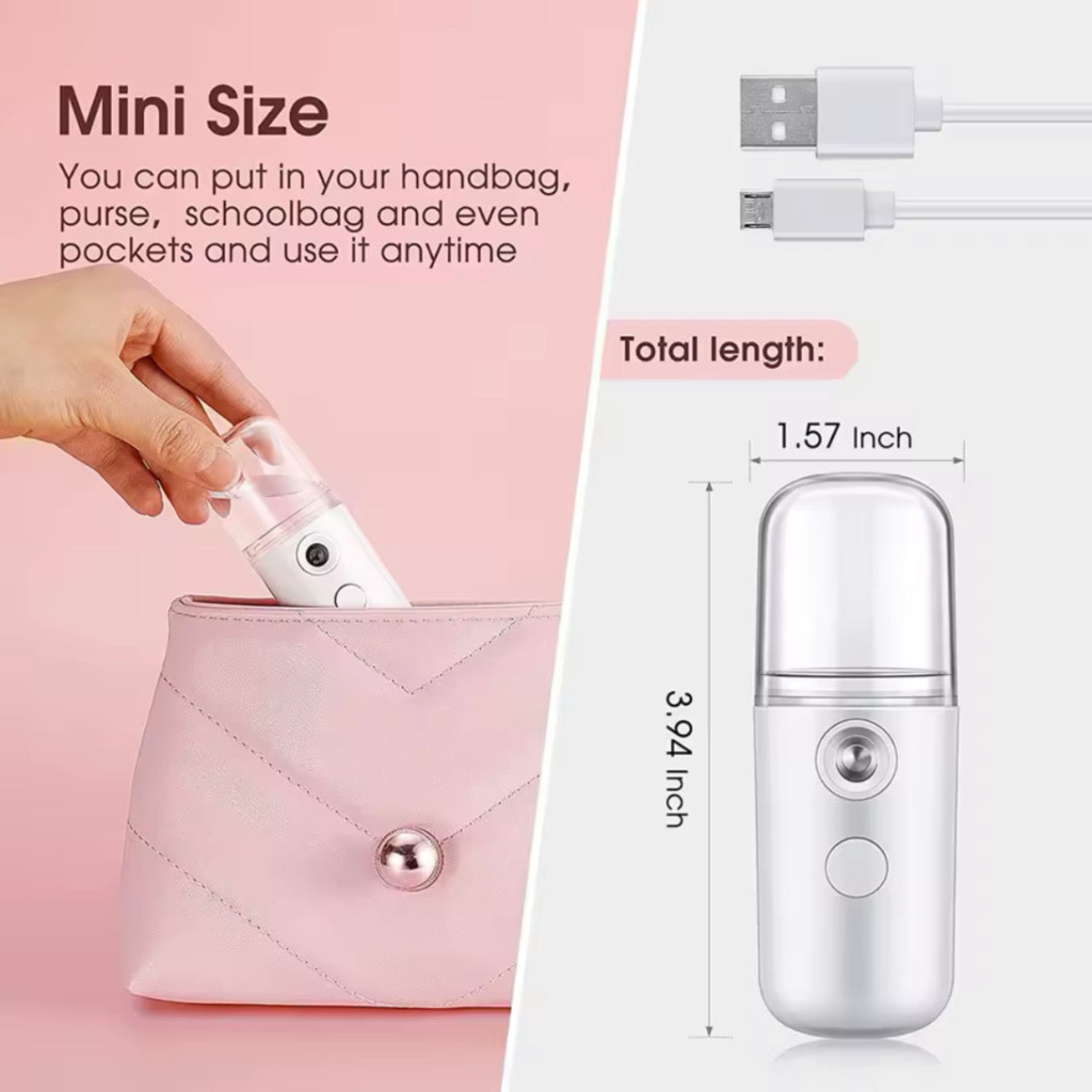 Mini Nano Luftfuktare – Fräsch Hud När Som Helst, Var Som Helst