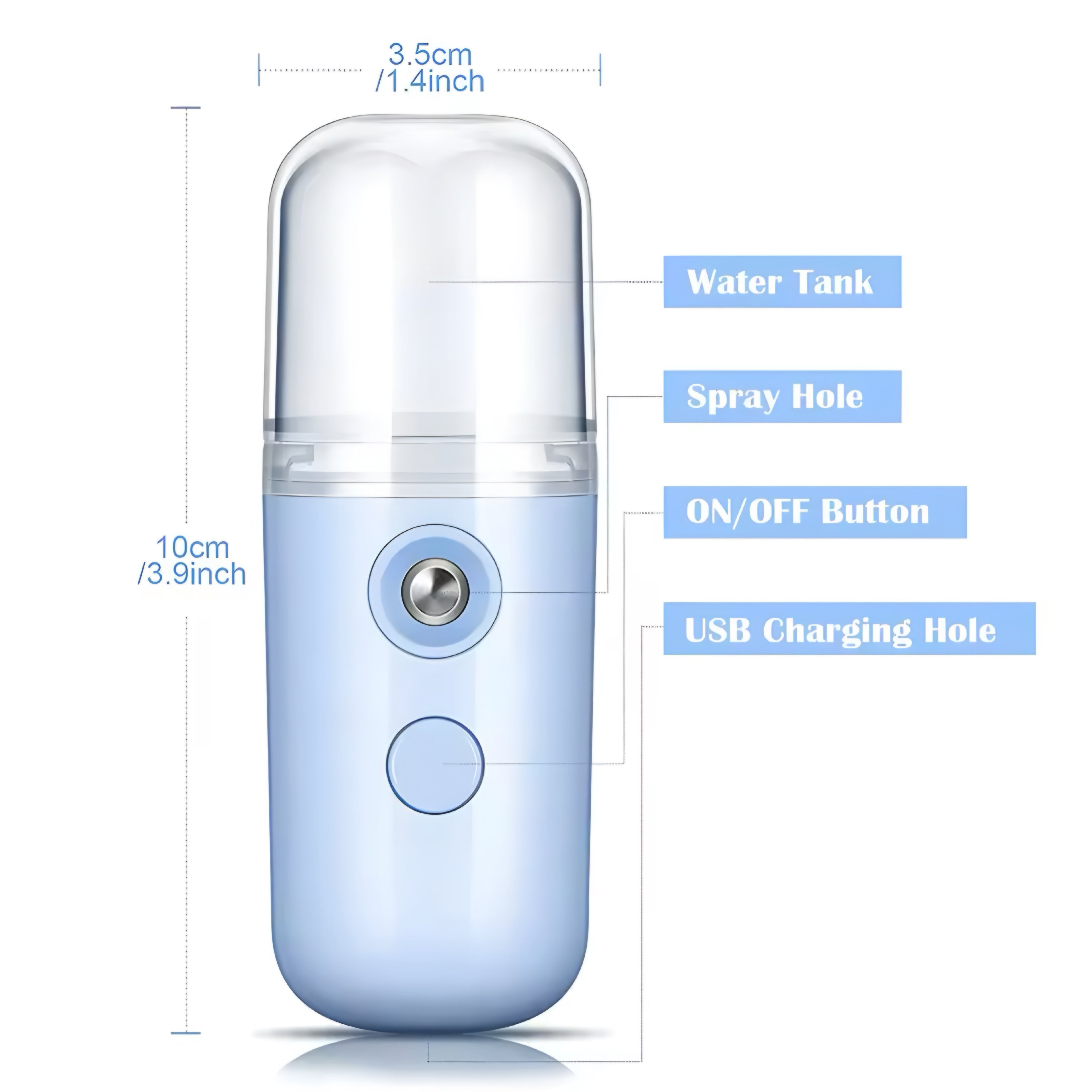Mini Nano Luftfuktare – Fräsch Hud När Som Helst, Var Som Helst