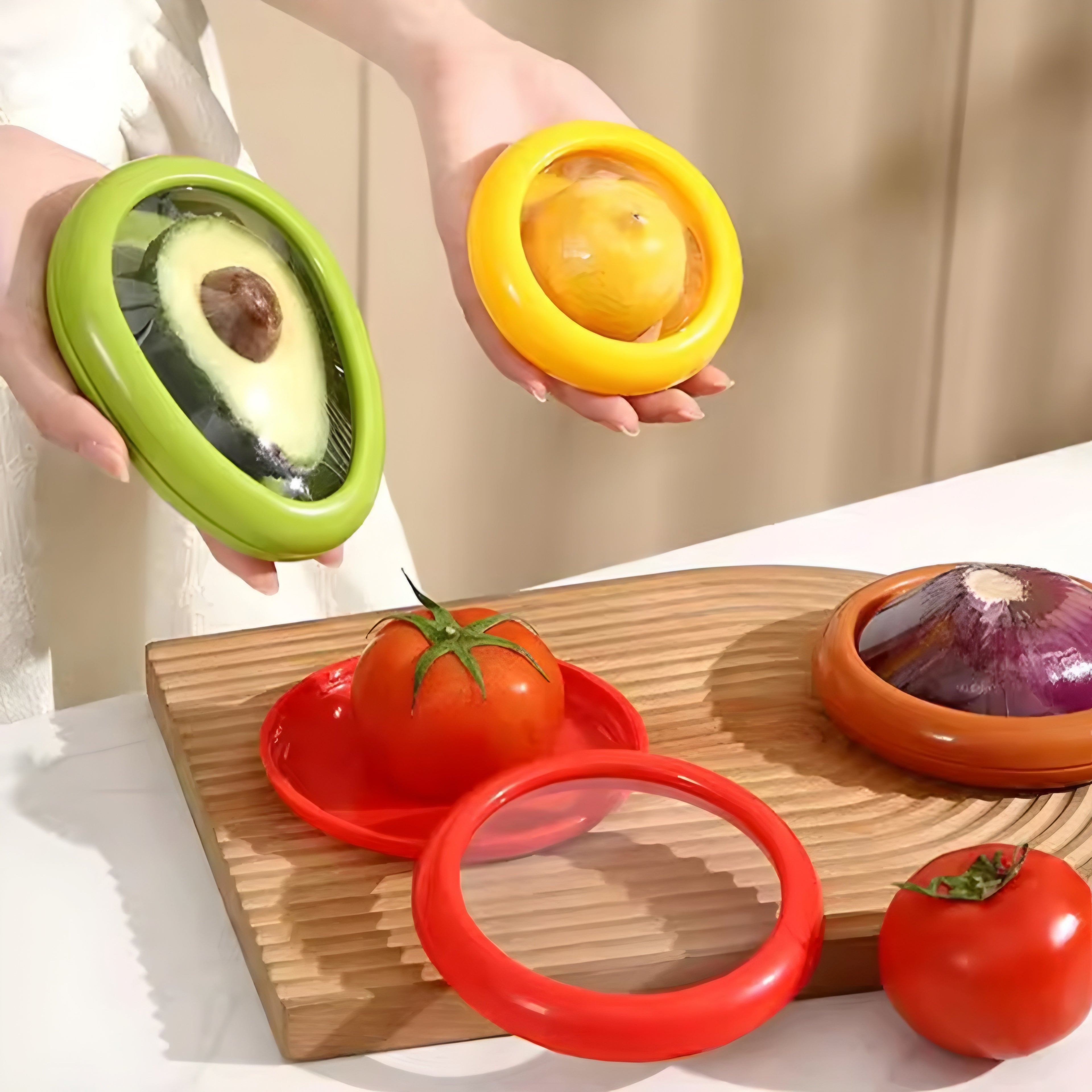 Elastisk Förvaringsbehållare för Frukt och Grönsaker