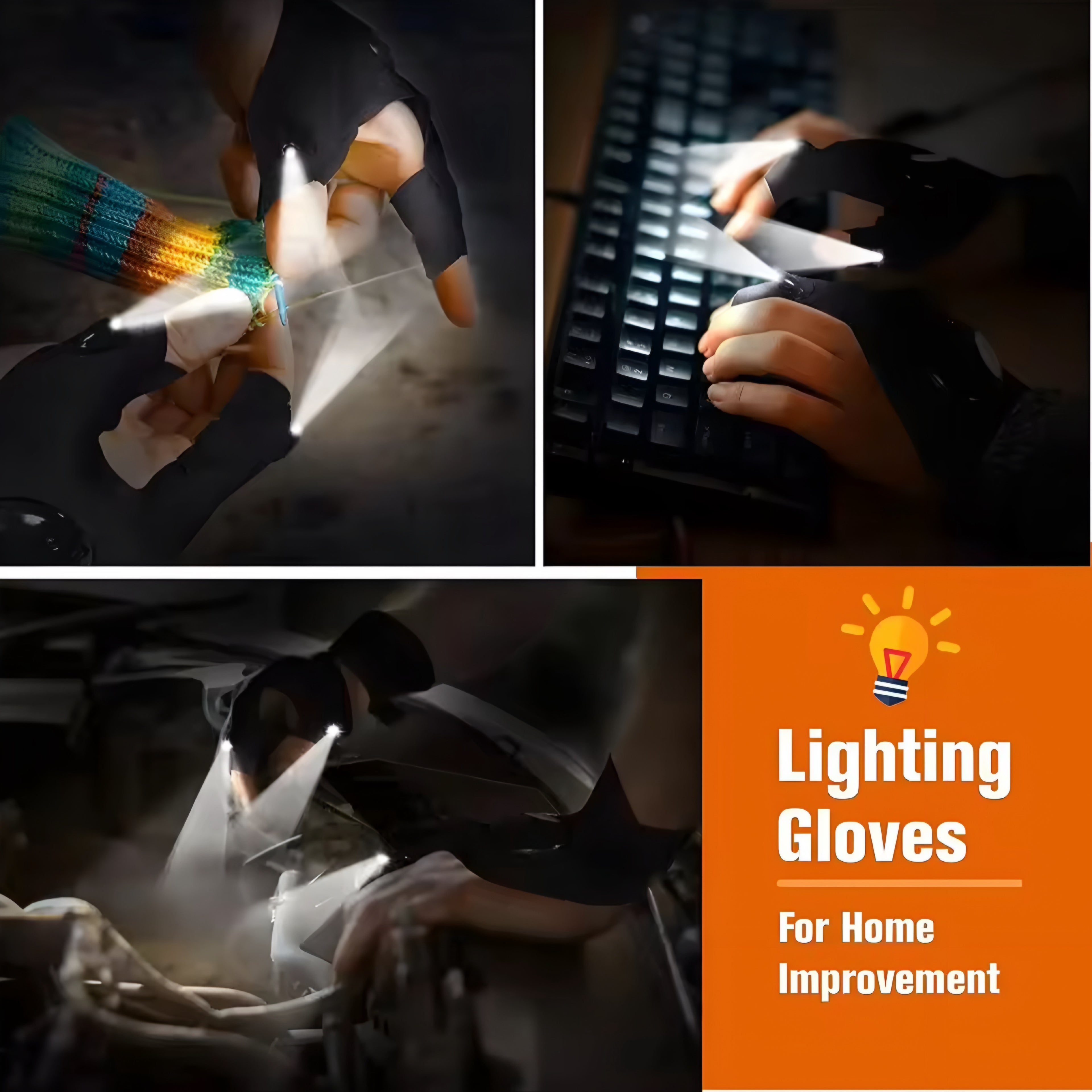 Hands-Free LED-Handske – Ljus När Du Behöver Det, Händerna Fria