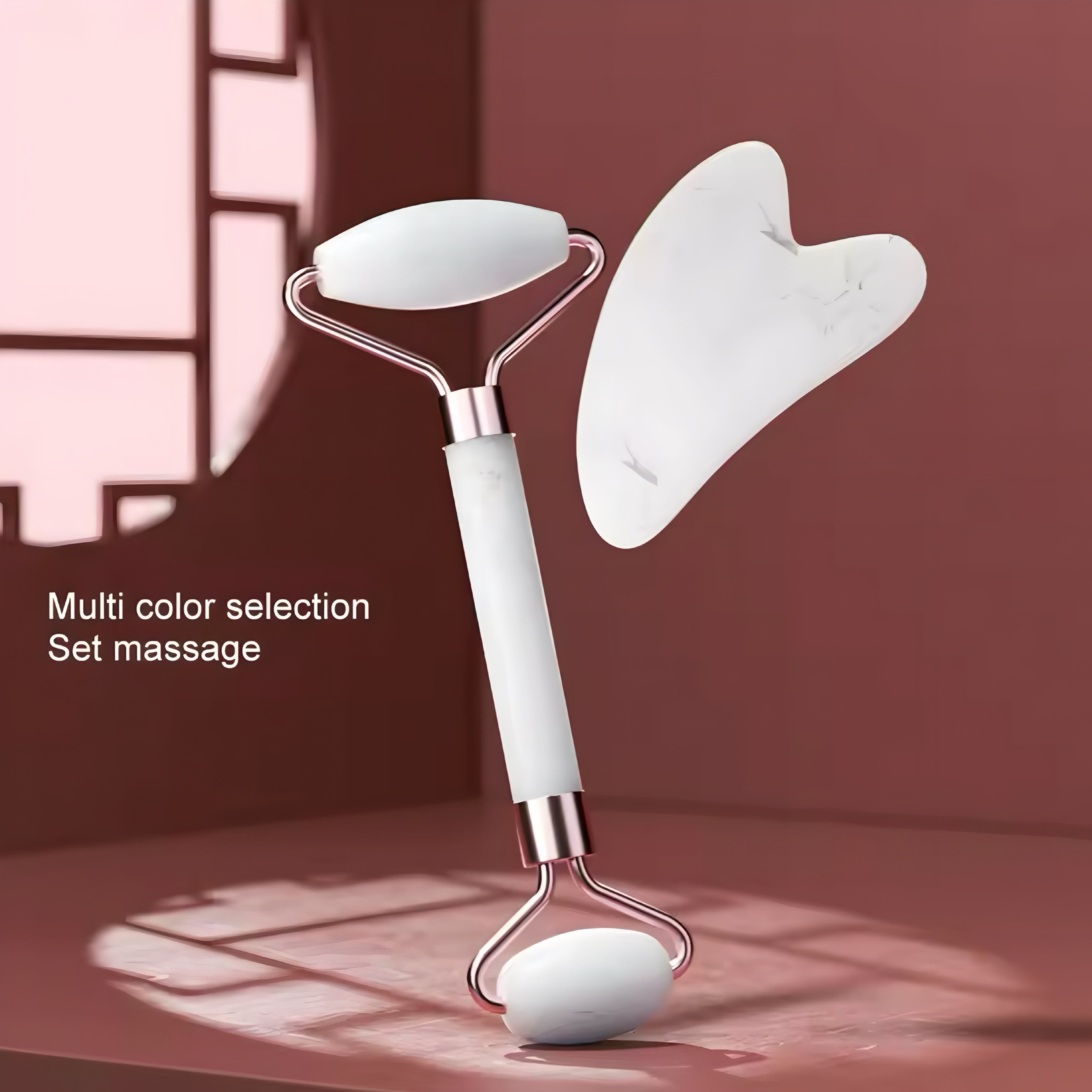 Roller och Gua Sha Set – För Naturlig Lyster och Avslappning