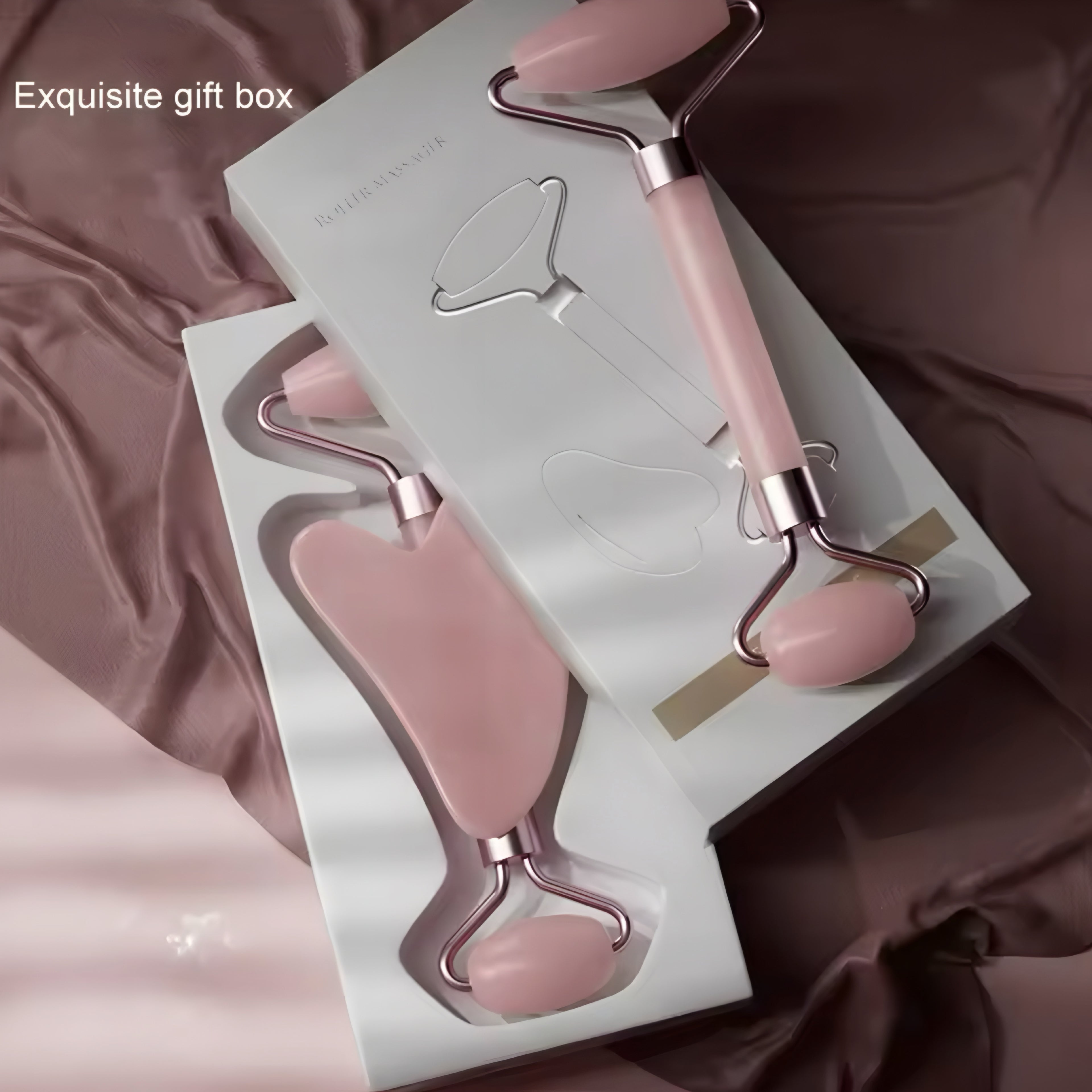 Roller och Gua Sha Set – För Naturlig Lyster och Avslappning
